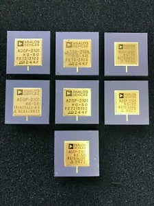 LOT OF 1pc AD ADSP-2101KG-50 VINTAGE GOLD CERAMIC MICRO PROCESSOR 68 PGA - Picture 1 of 2