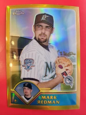 2003 Topps Chrome Gold Refractors #419 Mark Redman 227/449 - Florida Marlins - Image 1 of 2
