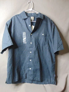 Op Hemd Herren mittelblau weiß kariert Kurzarm Button Down (Knopftasche) - Bild 1 von 7
