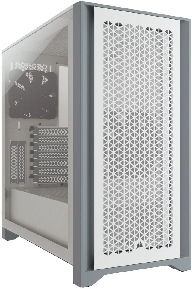 Corsair 4000D Airflow Tempered Glass Mid-Tower ATX PC Case - White - Image 1 of 1