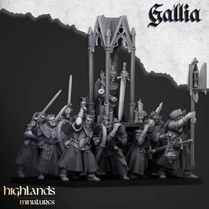 Regno di Gallia Pellegrini x20 Miniature Altopiani Stampato in 3d - Foto 1 di 11