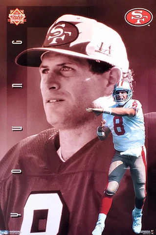 Steve Young POWER PORTRAIT San Francisco 49ers 1995 Costacos 23x35 POSTER Cover
