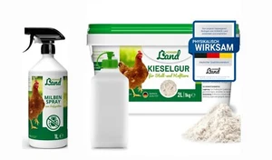 Hühner Land Kieselgur 2L ( 1Kg ) + Milbenspray 1L für Hühner - Bild 1 von 8