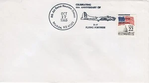 50ANNIVERSARIO B-17 FORTEZZA VOLANTE - WICHITA, KS 1985 FDC16929 - Foto 1 di 1