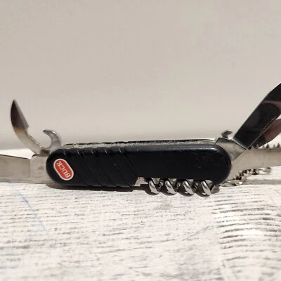 Buck Wenger Delemont Pocket Knife Opener Multi Tool Stainless Black - Image 1 of 4