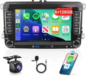 6+128GB Android15 Carplay Autoradio GPS Wifi für VW GOLF 5 6 Passat Touran Polo - Bild 1 von 21