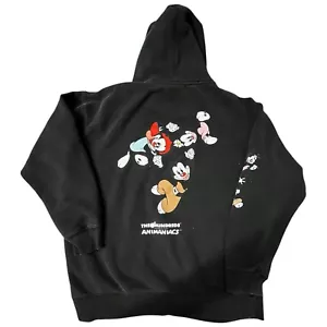 Sudadera con Capucha Pullover The Hundreds X Animaniacs Hombres Talla Grande Desteñida Negra - Imagen 1 de 10