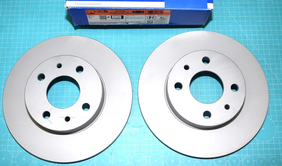 2 disques de frein avant plein 240mm ATE pour FIAT 500 / 500C PANDA neuf - Photo 1/1