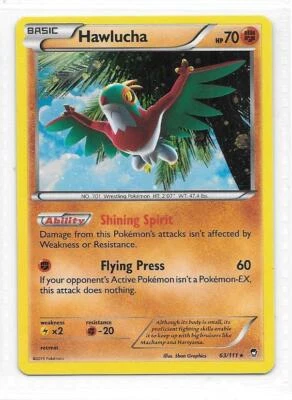 Pokemon --- HAWLUCHA --- XY Furious Fists! HOLO! NM/Mint! 63/111 - Image 1 of 3