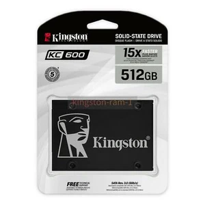 Kingston SSD KC600 512GB 2.5 in SATA III Internal Hard Disk for Notebook Desktop - Picture 1 of 6