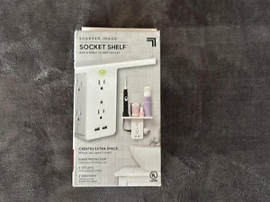 NIB Sharper Image Socket Shelf 8 Port Surge Protector 6 Wall Outlet 2 USBs - Picture 1 of 10