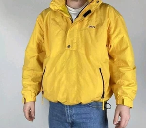 Vintage Chaps Ralph Lauren Jacket Mens XL 1/4 Zip Yellow Pullover Windbreaker  - Picture 1 of 16