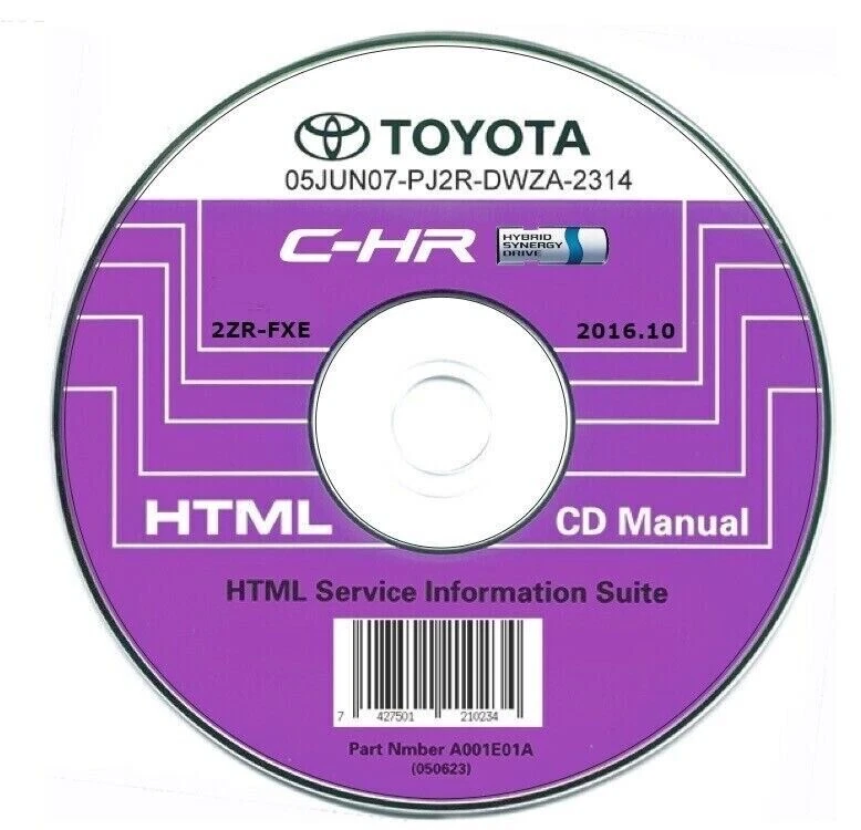 Toyota C-HR Hybrid (2016-2019) manuale officina per tutti i sistemi Win/Mac - Immagine 1 di 4