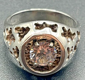 Vintage Southwestern Sterling Silber 925 cz Herren Ring Gr. 10 - Bild 1 von 8