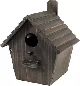 Bird House Black Birdhouse Bird Houses for outside with Pole Wooden Bird House f - Picture 1 of 12