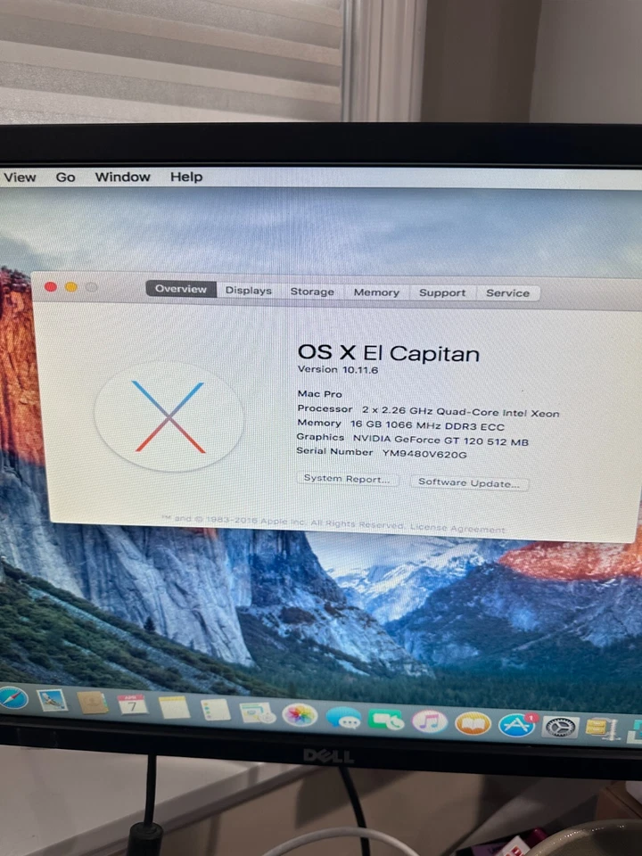 Mac Pro (Early,2009) 2 x 2.26 GHz Quad-core  Xeon / 16GB Ram / 1TB SSD - Image 1 of 4