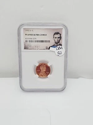 PF69 RD Ultra Cameo 1992-S Lincoln Memorial Cent 1c NGC CB9-30 - Image 1 of 4
