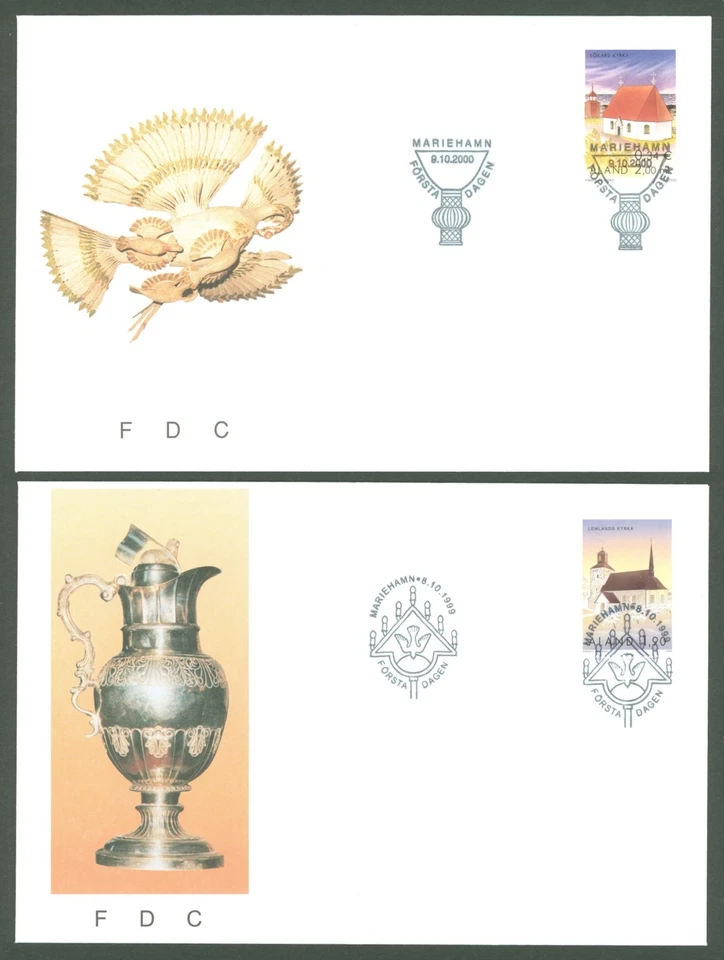 Aland L33 2 FDC 1999/2000 - Iglesia - Religión - Arquitectura Foto 1 de 1