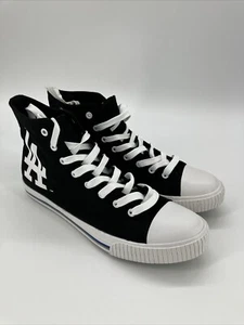 FOCO MLB LA Dodgers Black Mens Size 10 High Top Canvas Shoes Sneakers - Picture 1 of 15