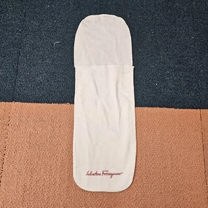 Schmutzig* Salvatore Ferragamo Staubbeutel Schuh cremeweiß K2a - Bild 1 von 7