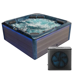 Outdoor-Whirlpool 225x225 cm in grau OceanWave SPA mit Wärmepumpe - Bild 1 von 12
