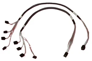 2x Amphenol cavo interno Mini-SAS HD SFF 8643 a 4x SATA 6G 69 cm RHS36-1895 - Foto 1 di 3