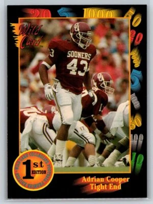 1991 Wild Card Draft #53 Adrian Cooper - Image 1 of 2