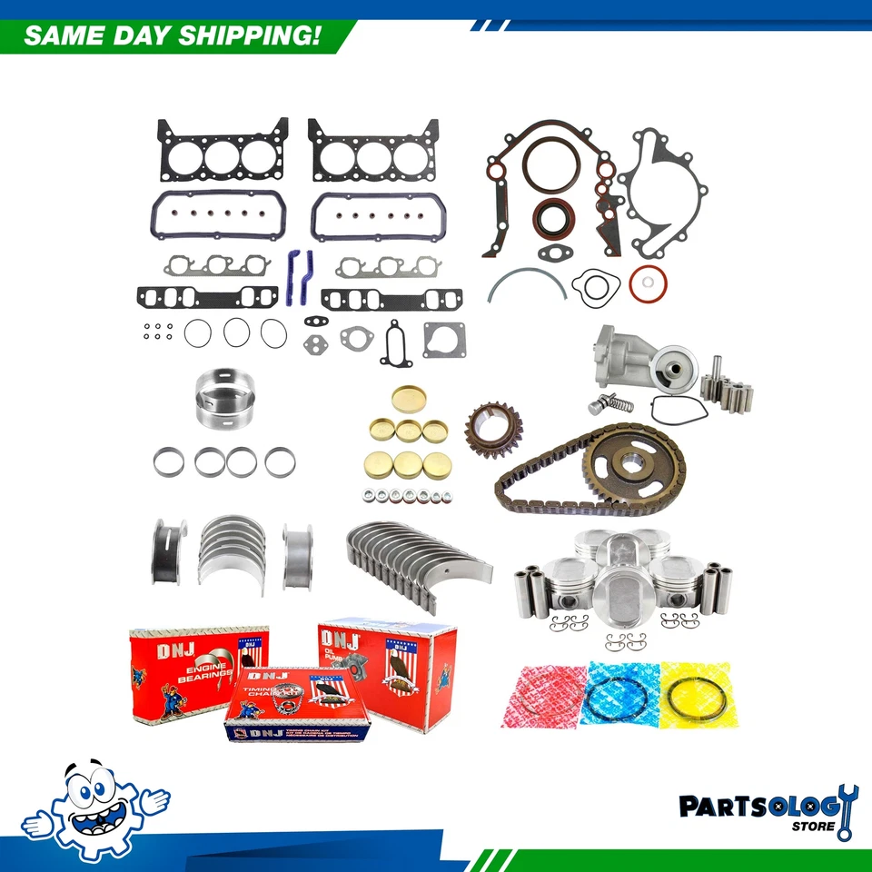 DNJ EK4118M Master Engine Rebuild Kit For 90-93 Ford Thunderbird 3.8L OHV 12v - Image 1 of 4