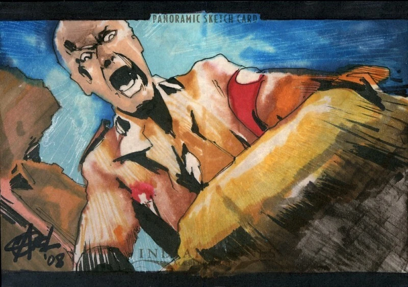 2008 Topps Indiana Jones Masterpieces Panoramic Sketch Card Carlo Soriano 1/1 - Image 1 of 1