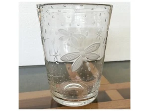 RARO Thomas Webb Inglaterra Jarrón Burbuja de Cristal Cubo de Hielo con Libélula Grabada - Imagen 1 de 6