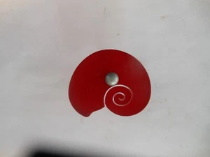 7 nuevas perillas de gabinete Lucite Sea Shell rojas por herrajes artísticos hechas en EE. UU. - Imagen 1 de 5