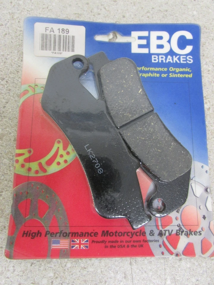 NEW 93-96 HONDA CBR1000F CBR1000 1000 EBC ORGANIC FRONT OR REAR BRAKE PADS FA189 - Изображение 1 из 1