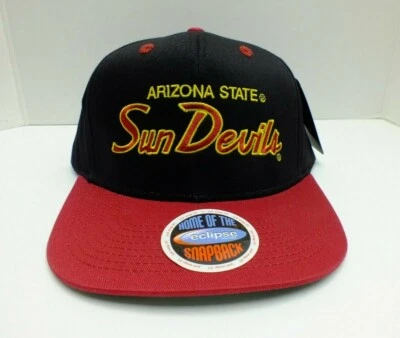 ARIZONA STATE SUN DEVILS NCAA SNAPBACK HAT 2 TONE OSFM ADULT ADJ CAP NWT NEW - Image 1 of 4