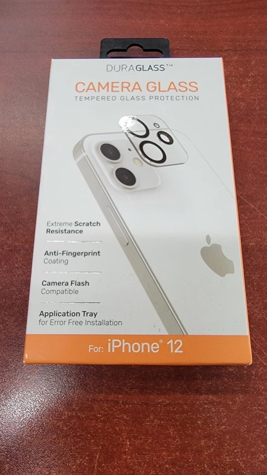Lente de vidrio para cámara DuraGlass protector de vidrio templado solo iPhone 12 (no 12 Pro) Foto 1 de 1