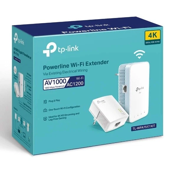 Kit Powerline AV1000 + Wi-Fi AC1200 con porta Gigabit TP-LINK TL-WPA7517 KIT - Immagine 1 di 1