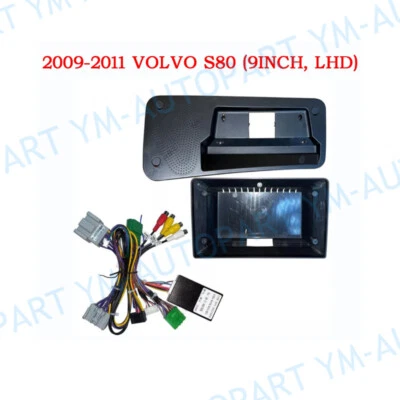 9'' Car Radio Stereo Fascia Frame Trim for Volvo S80 2009~11 Power Cable Harness - Image 1 of 4