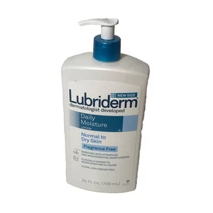 Lubriderm Daily Moisture parfümfreie Lotion für normale bis trockene Haut mit Pumpe 24 Oz. - Bild 1 von 2