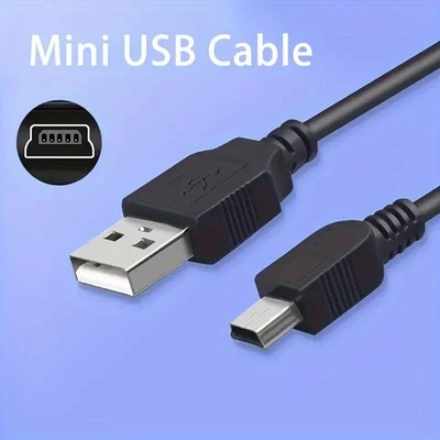 1M Mini USB Cable Charger Lead A to 5 Pin Mini B Sync Charge  Data Sync Cable - Image 1 of 4