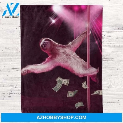 Faultier-Decke Tanzende Decke Warme Fleece-Decke mit Tiermotiv - Bild 1 von 4