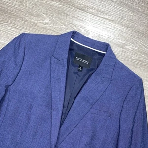 Banana Republic Long and Lean Wool Blazer Women’s 8 Navy Blue Professional Work - Picture 1 of 8