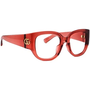 Gucci Sunglasses Frame Only GG 1599SA 003 Transparent Red Butterfly Italy 52 mm - Picture 1 of 6