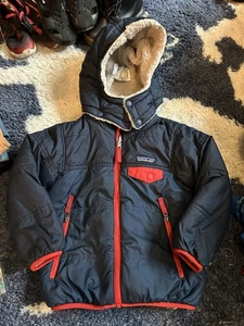 Patagonia Blue Hooded Reversible, Puffer Jacket Size 4t - Picture 1 of 1