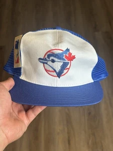 NUEVO CON ETIQUETAS De colección 1980 Toronto Blue Jays Malla/Camionero Snapback Sombrero MLB Béisbol AJD - Imagen 1 de 6