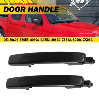 2X For Exterior Door Maxima Handle 2007-2008 F&R Nissan Black Right Smooth - Imagem 1 de 4