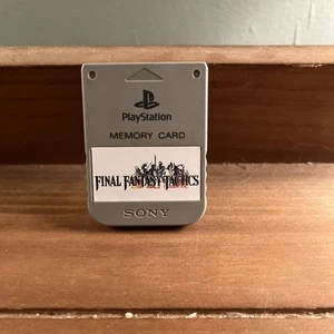 Sony PlayStation OEM Official 1 PS1 Memory Card SCPH-1020 - GRAY - TESTED “FFT” - Picture 1 of 2