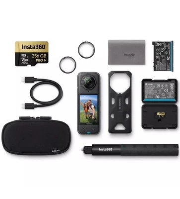 Insta 360 x4 Adventure 8K + Camera + Selfie Stick + 256GB Card + Spare Battery - Image 1 of 4