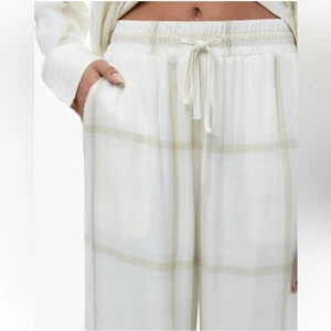 WHOWOREWHAT Flanell Oversize Unterteil kariert Kordelzug. Größe M - Bild 1 von 8