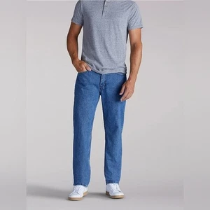 Jean Lee para hombre calce relajado pierna recta, Pepperstone, talla 31x30, nuevo sin etiquetas - Imagen 1 de 11