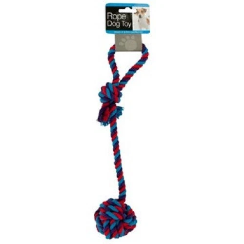 Dog Rope Toy with Knotted Ball Random Color Long Length NEW - Image 1 of 1