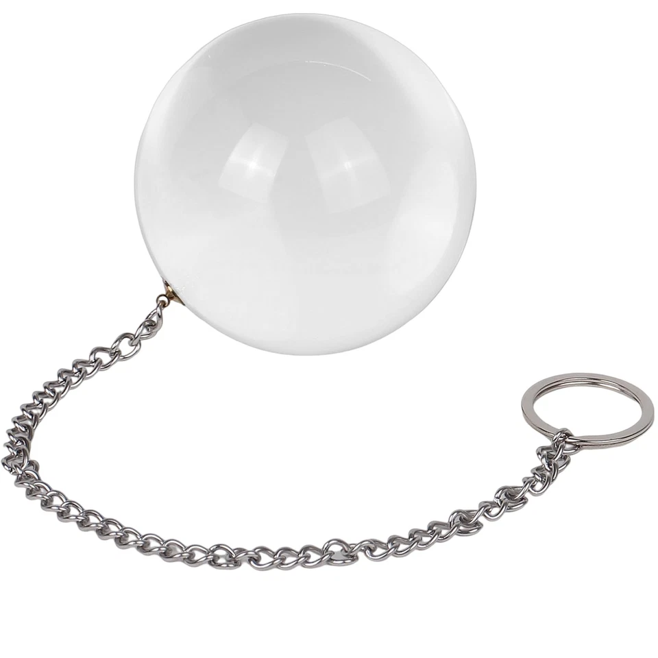 Tapones de bola anal tapones grandes de vidrio con cadena de seguridad de metal dilatador de ano A... Foto 1 de 4